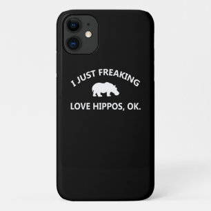 Case-Mate iPhone Case Cadeau Hippo Lover I Just Freaking Love Hippo Ok
