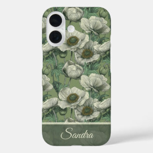 Coque Pour iPhone 16 Cadeau Mignon de la Saint-Valentin Anémones Fleuri