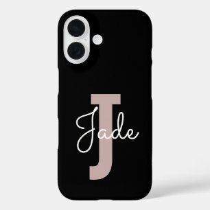 Coque Pour iPhone 16 Cadeau Monogramme personnalisé pour les noms comme