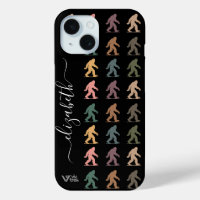 Cadeau Personnalisé Art Rétro Bigfoot Forêt Nom Pe
