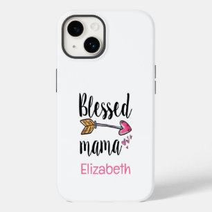 Coque Case-Mate iPhone Cadeau personnalisé avec nom brodé pour maman béni