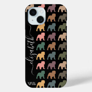 Coque Case-Mate iPhone Cadeau personnalisé de floral Bulldog pour amateur