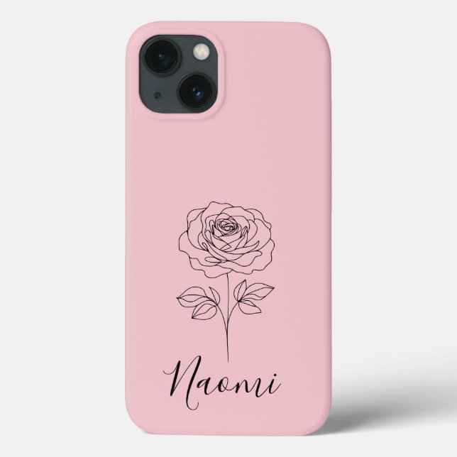 Coques Case-Mate iPhone Cadeau personnalisé de la fleur de naissance du mo (Verso)