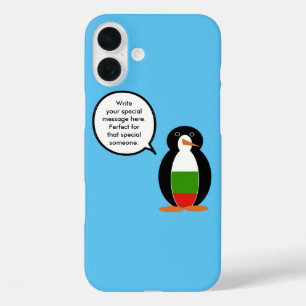 Coque Pour iPhone 16 Plus Cadeau personnalisé Drapeau Bulgare Faune Manchot