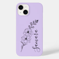 Cadeau personnalisé juillet Fleur de naissance Del