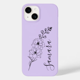 Coque Case-Mate iPhone Cadeau personnalisé juillet Fleur de naissance Del