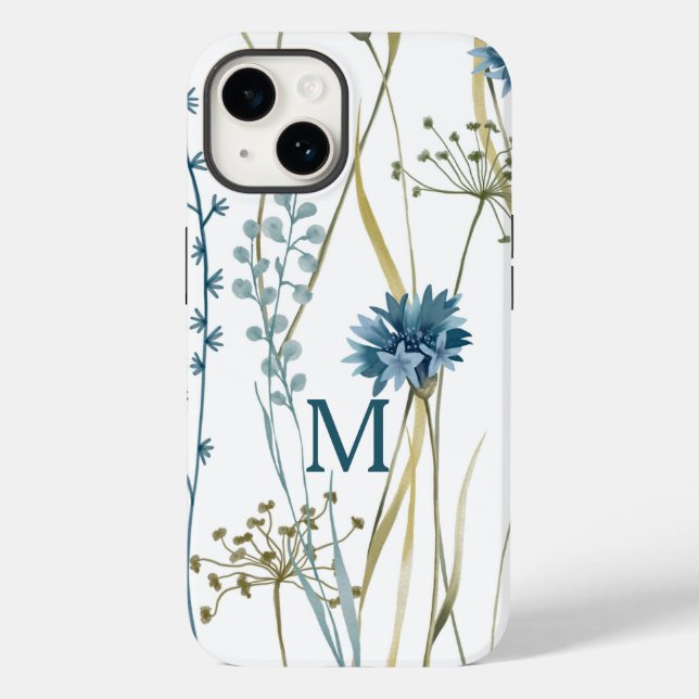 Coques Case-Mate iPhone Cadeau Personnalisé Pour Son Monogramme Floral (Verso)