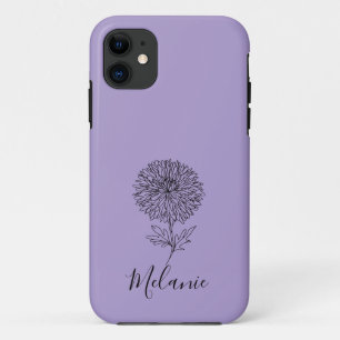 Case-Mate iPhone Case Cadeau personnalisé septembre Aster Flower pour la