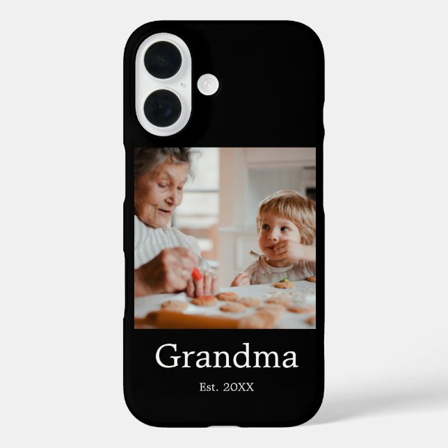 Coques Case-Mate iPhone Cadeau photo noir établi par grand-mère (Verso)