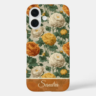 Coque Pour iPhone 16 Cadeau Remerciement Fleur Ranunculus Nom Gras