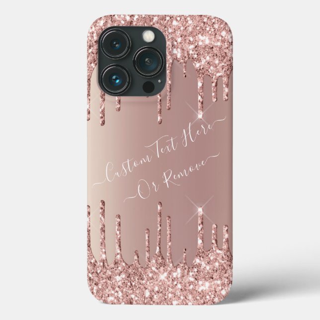 Coques Case-Mate iPhone Cadeau rose Parties scintillant or avec votre nom  (Verso)