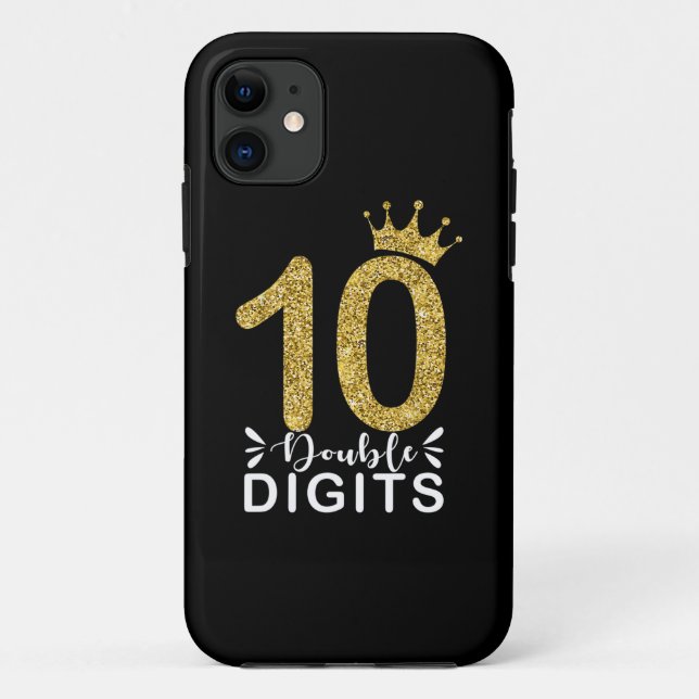 Coques Case-Mate iPhone Cadeaux 10 ans doubles chiffres couronne filles (Dos)