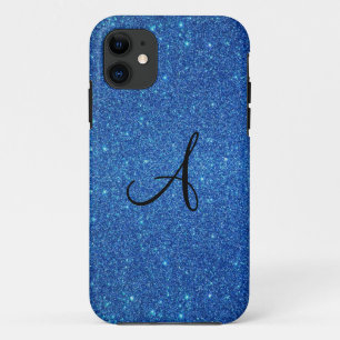 Coques Pour iPhone Cadeaux bleus de monogramme de parties