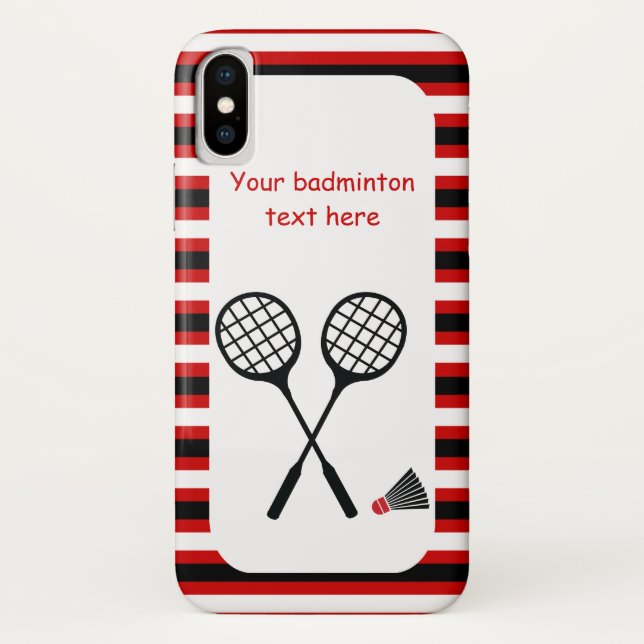 Coques Case-Mate iPhone Cadeaux de badminton, raquette et bandes de volant (Dos)