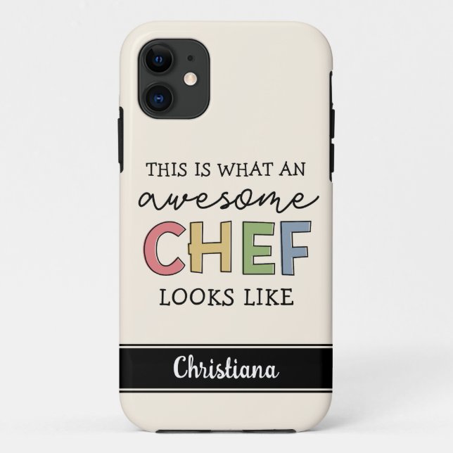 Coques Case-Mate iPhone Cadeaux de chef sur mesure | Meilleur Chef Jamais  (Dos)