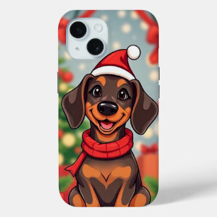 Coque Case-Mate iPhone Cadeaux de chien de Noël Protection quotidienne po