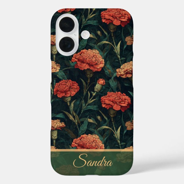 Coques Case-Mate iPhone Cadeaux de Fête des Mamans Unique Carnation Floral (Verso)