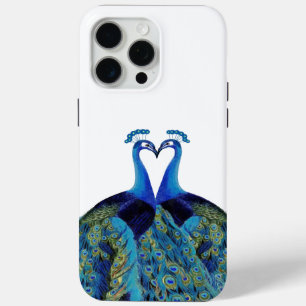 Coque Case-Mate iPhone Cadeaux de mariage Paons s'embrassant Vintage