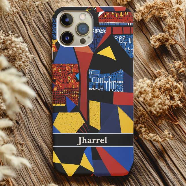 Coques Case-Mate iPhone Cadeaux de retraite Abstraits pour papa afro-améri (Abstract Retirement Gifts for African American Dad Case-Mate iPhone Case)