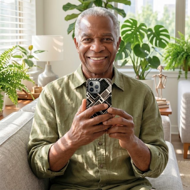 Coques Case-Mate iPhone Cadeaux de retraite tribaux pour papa afro-américa (Tribal Retirement Gifts for African American Dad Case-Mate iPhone Case)
