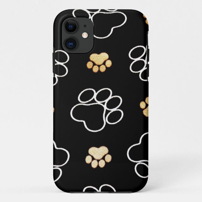 Coques Case-Mate iPhone Cadeaux d'empreintes de pattes de chiot de chien (Dos)