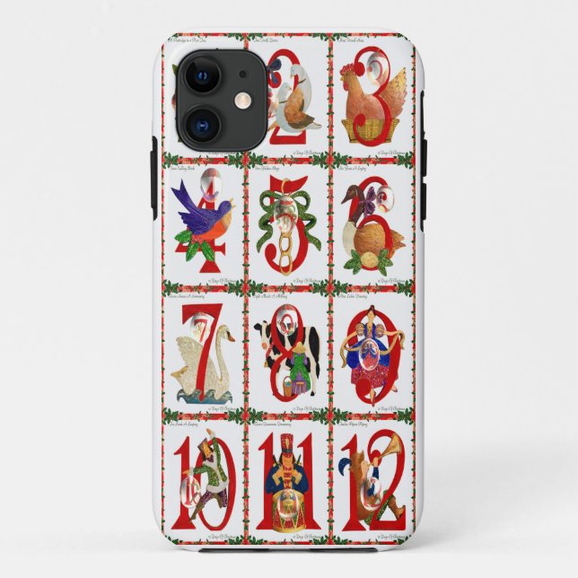 Coques Case-Mate iPhone Cadeaux d'impression de courtepointes des 12 jours (Dos)
