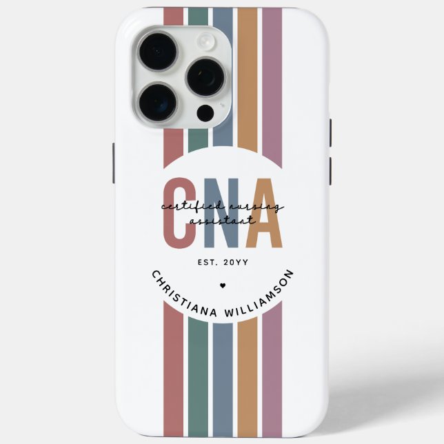 Coques Case-Mate iPhone Cadeaux d'infirmière auxiliaire certifiée rétro CN (Verso)