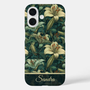 Coque Pour iPhone 16 Cadeaux Élégants pour Maman Fleur Nom Lys