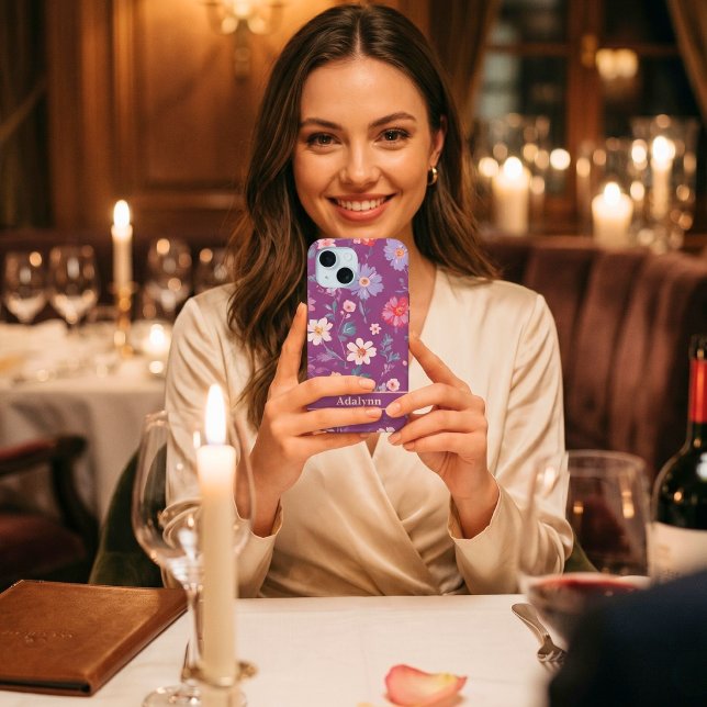 Coques Case-Mate iPhone Cadeaux mignons et chic pour la 1ère année d'anniv (Cute Chic 1 Year Anniversary Gifts for Girlfriend Case-Mate iPhone Case)
