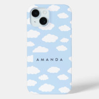 Cadeaux Monogramme Cute Girl Blue Cloud personnali