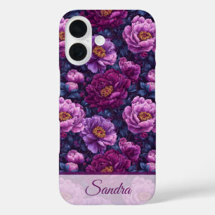 Coque Pour iPhone 16 Cadeaux Personnalisés de Maman Unique Pivoine