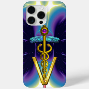 Coque Case-Mate iPhone CADELUCE DORÉ SYMBOLE VÉTÉRINAIRE / Bleu Violet