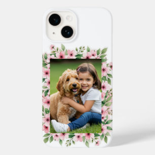 Coque Case-Mate iPhone Cadre de fleurs de photo personnalisé Cadeau spéci