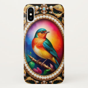 Case-Mate iPhone Case Cadre de style vintage avec oiseau coloré