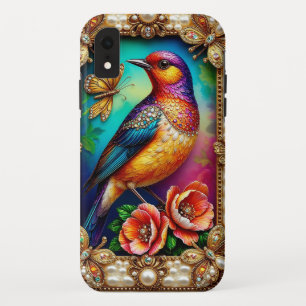 Case-Mate iPhone Case Cadre de style vintage avec oiseau coloré