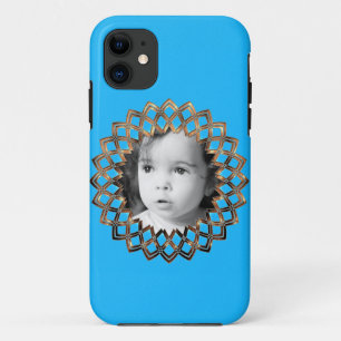 Coque iPhone 11 Cadre doré pour votre photo