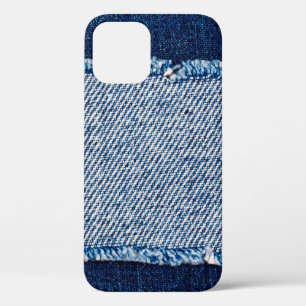 Case-Mate iPhone Case Cadre en tissu jean bleu Denim. Dénim bleu fleur