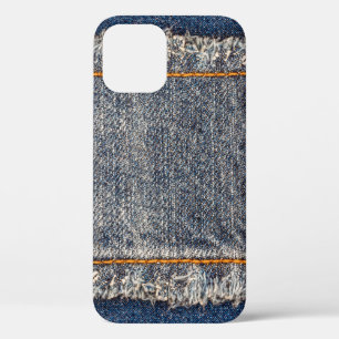 Case-Mate iPhone Case Cadre en tissu jean bleu Denim. Dénim bleu fleur