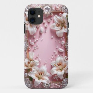 Case-Mate iPhone Case Cadre mariage à lys blancs
