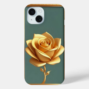 Coque Case-Mate iPhone Cadre Ornemental Doré avec Motif Floral