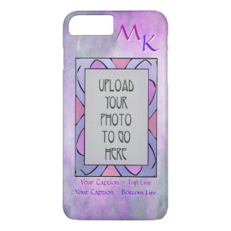 Coque iPhone 8 Plus/7 Plus Cadre photo Abstrait - Purples doux - Personnalise