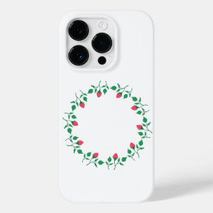 Coque Case-Mate iPhone Cadre rond fleuri avec fleurs roses