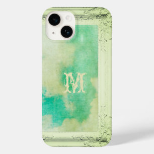 Coque Case-Mate iPhone Cadre victorien ciel peinture élégante crème turqu