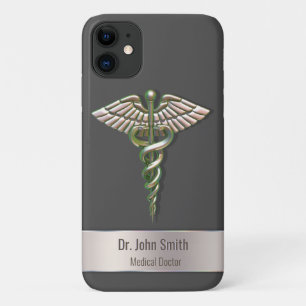 Case-Mate iPhone Case Caduceus Médicale Chrome Holographique 3D