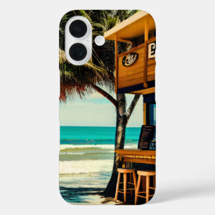 Coque Pour iPhone 16 Cafe Bar de la plage de Bali