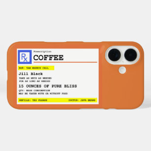 Coque Pour iPhone 16 Café d'ordonnance amusant Personnalisé