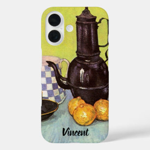 Coque Pour iPhone 16 Café en émail bleu par Vincent van Gogh