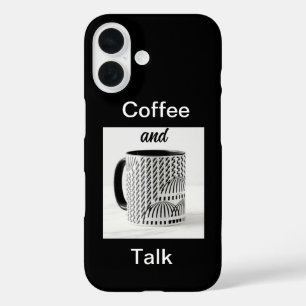 Coque Pour iPhone 16 Café Et Parler Noir