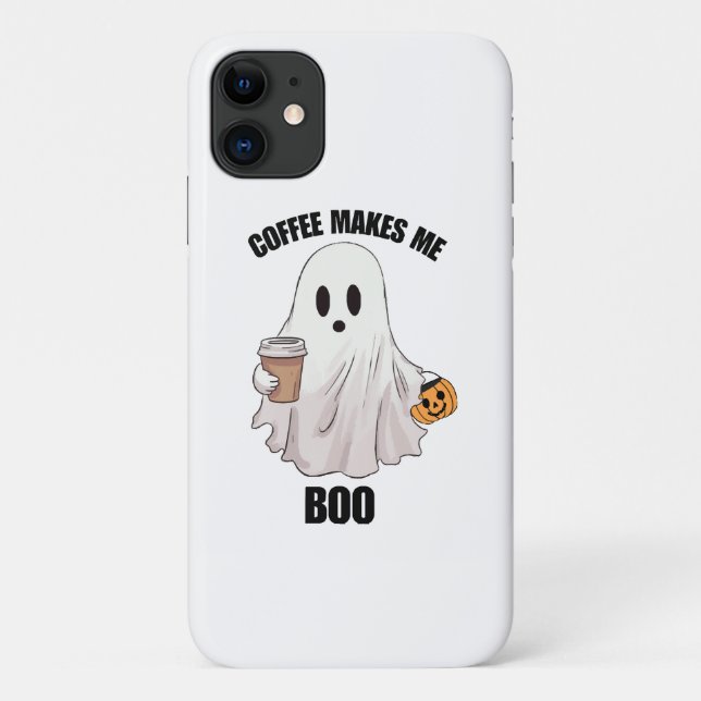 Coques Case-Mate iPhone Café Fantôme Halloween Drôle  (Dos)