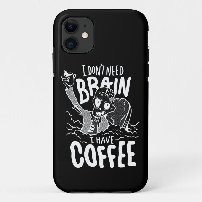 Coques Case-Mate iPhone café halloween blanc boire zombie (Dos)